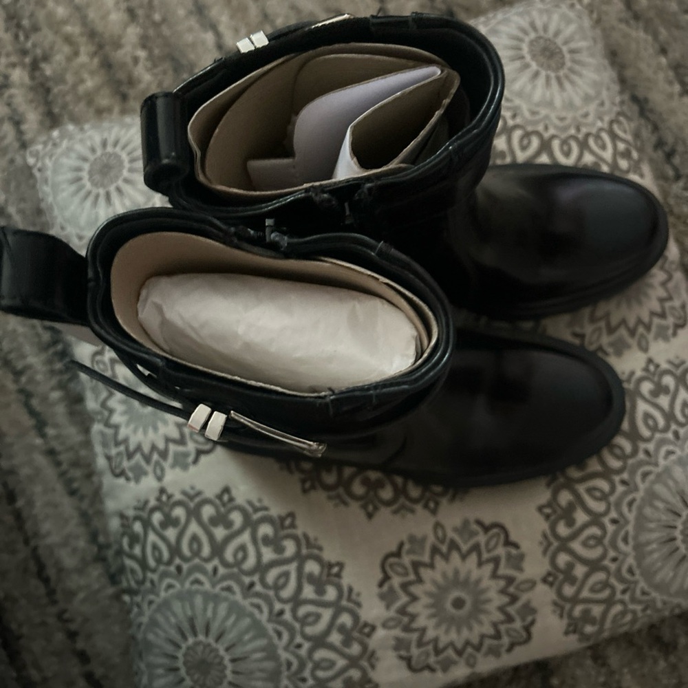 Zara Black Heeled Boots